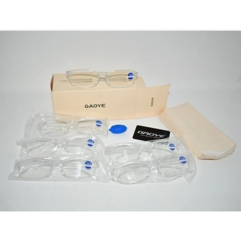Gaoye Blue Light Reading Glasses +2.0 Black Computer Readers Spring Hinge NEW